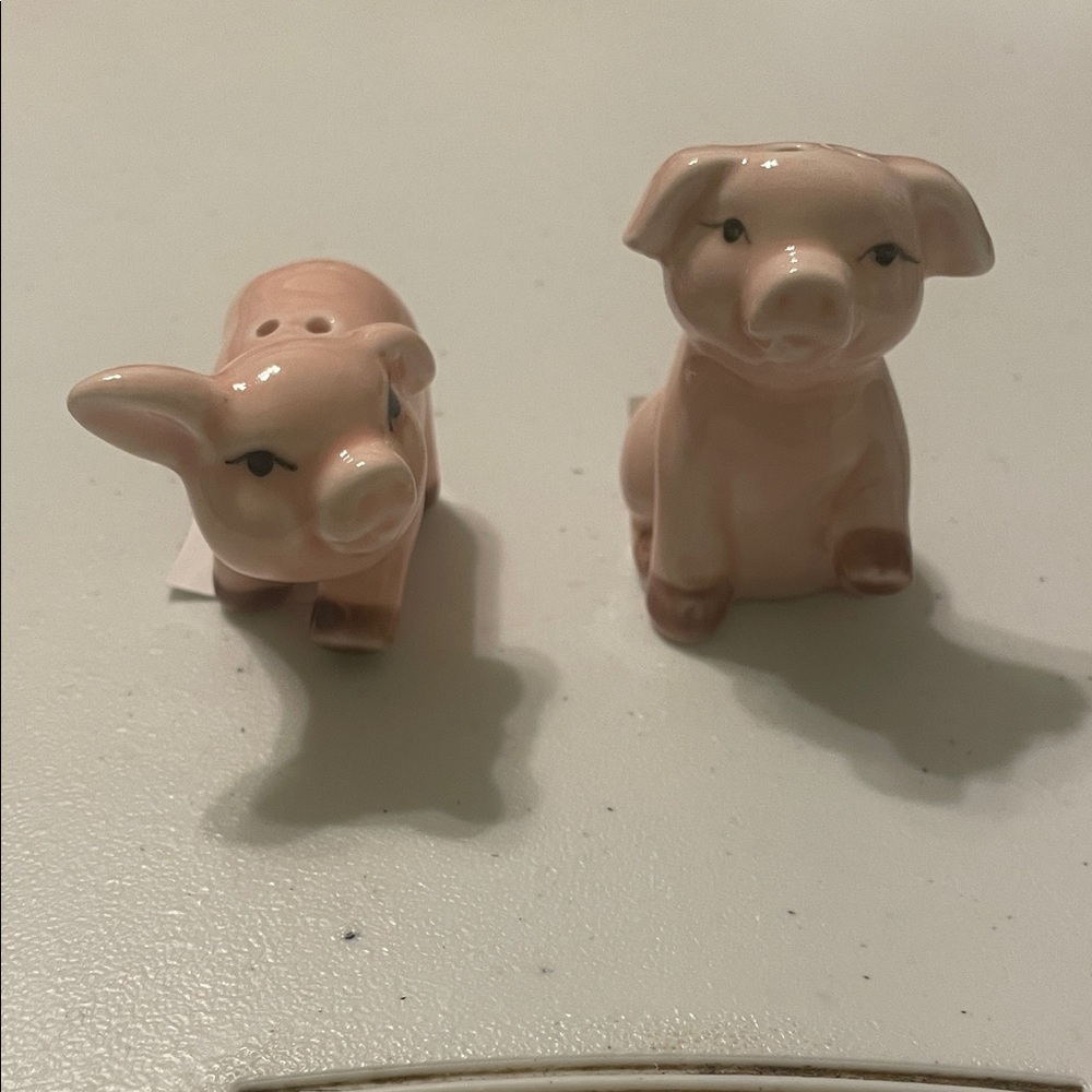 Mini Salt and Pepper Shakers Set Pigs - Picture 4 of 10